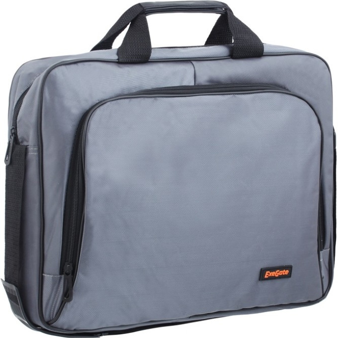 Сумка EXEGATE OFFICE F1596 DARK-GREY, темно-серая, полиэстер, для ноутбуков до 15,6
